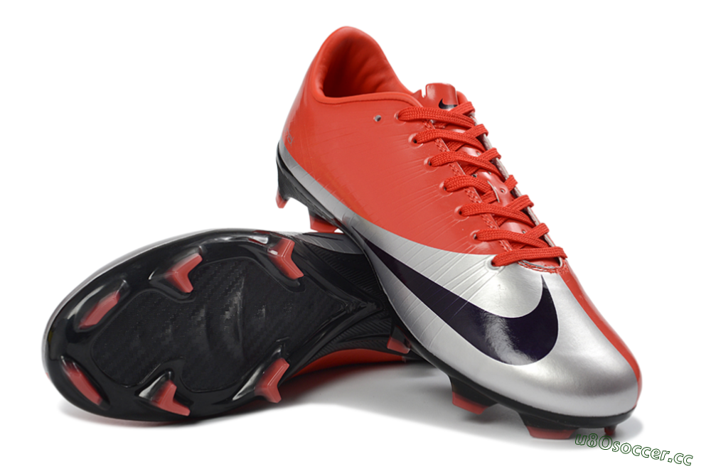 Unisex Nike Air Zoom Mercurial Vapor Superfly 1 CR7 2026 World Cup FG Firm Ground Low-Tops Football Boots - Orange/Dynamic Sunset/Metallic Silver 3