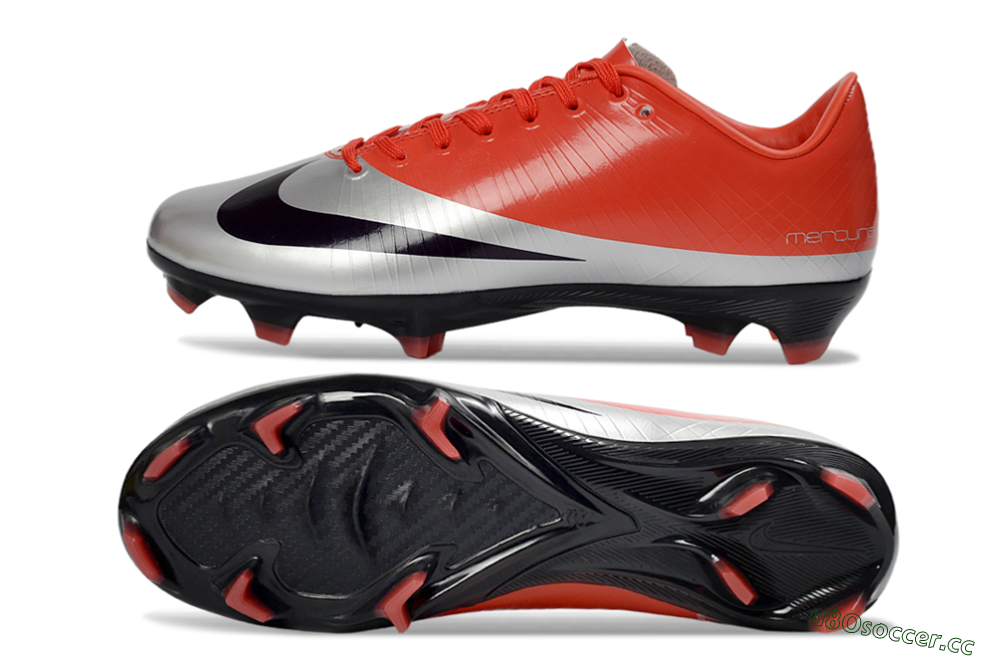 Unisex Nike Air Zoom Mercurial Vapor Superfly 1 CR7 2026 World Cup FG Firm Ground Low-Tops Football Boots - Orange/Dynamic Sunset/Metallic Silver 1