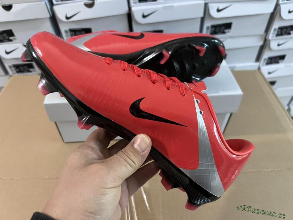 Unisex Nike Air Zoom Mercurial Vapor Superfly 1 CR7 2026 World Cup FG Firm Ground Low-Tops Football Boots - Orange/Dynamic Sunset/Metallic Silver