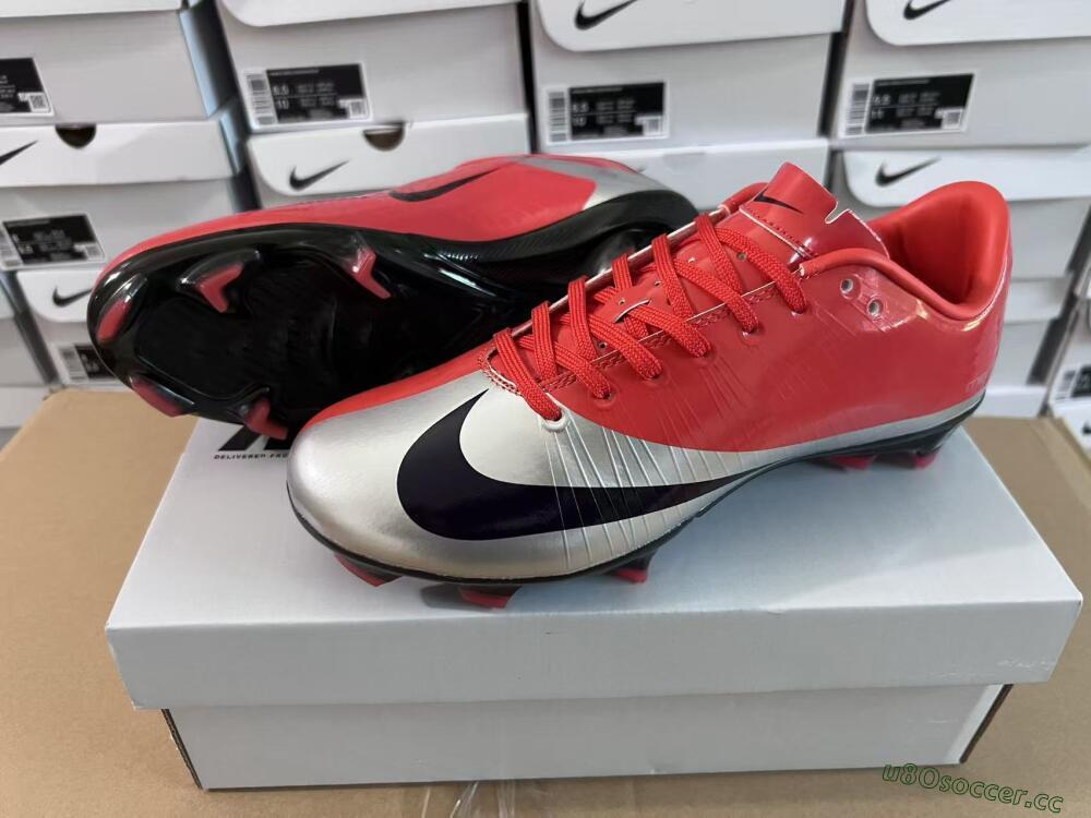 Unisex Nike Air Zoom Mercurial Vapor Superfly 1 CR7 2026 World Cup FG Firm Ground Low-Tops Football Boots - Orange/Dynamic Sunset/Metallic Silver