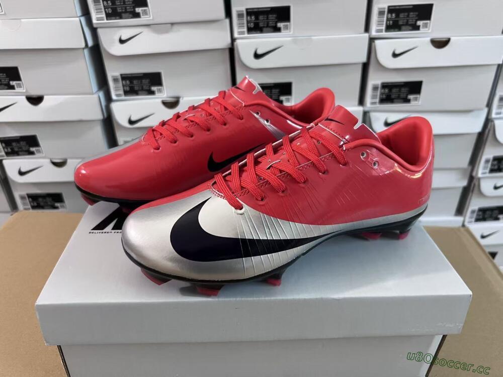 Unisex Nike Air Zoom Mercurial Vapor Superfly 1 CR7 2026 World Cup FG Firm Ground Low-Tops Football Boots - Orange/Dynamic Sunset/Metallic Silver