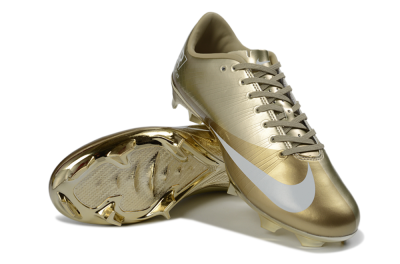 Men's Nike Air Zoom Mercurial Vapor Superfly 1 CR7 2026 World Cup FG Firm Ground Low-Tops Football Boots - Gold/Metallic Gold/White
