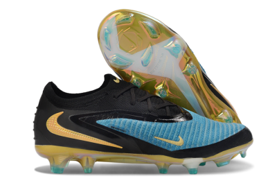 Unisex Nike Phantom 6 Elite Low FG Firm Ground Low-Tops Football Boots - Blue/Electric Blue/Gold