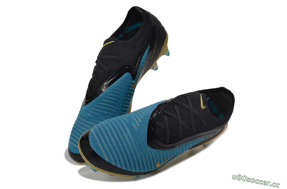 Unisex Nike Phantom 6 Elite Low FG Firm Ground Low-Tops Football Boots - Blue/Electric Blue/Gold 3