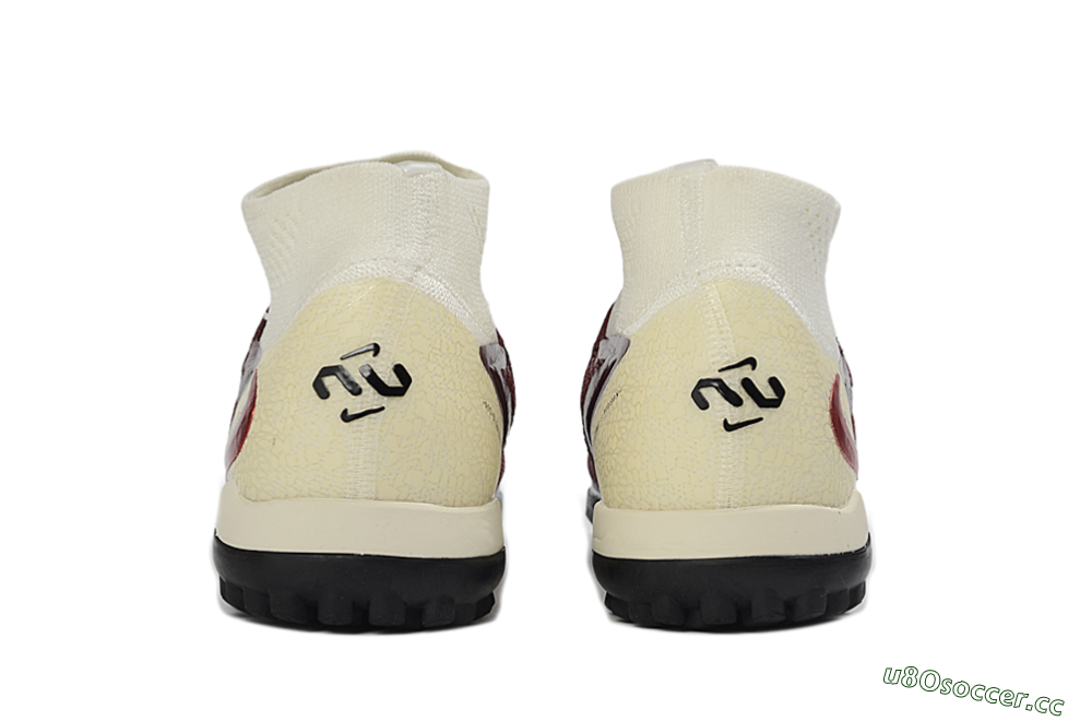 Unisex Nike Phantom 6 Elite High TF Artificial Turf High-Tops Football Shoes - Maroon/Sand/Crimson 5