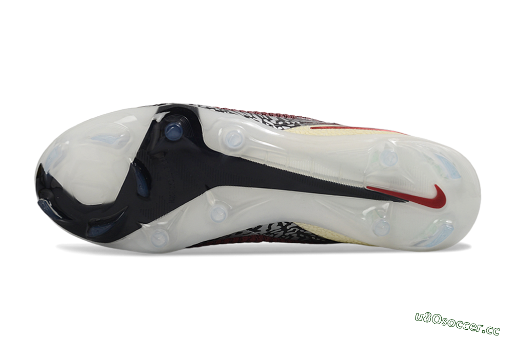 Unisex Nike Phantom 6 Elite Low FG Firm Ground Low-Tops Football Boots - Red/Cream/Black 6