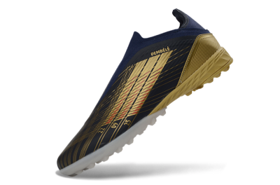 Unisex Dembélé x Adidas F50 Elite Laceless TF Artificial Turf Low-Tops Football Shoes - Navy/Gold/Red