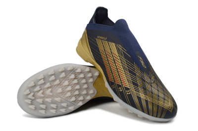 Unisex Dembélé x Adidas F50 Elite Laceless TF Artificial Turf Low-Tops Football Shoes - Navy/Gold/Red