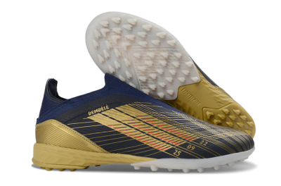 Unisex Dembélé x Adidas F50 Elite Laceless TF Artificial Turf Low-Tops Football Shoes - Navy/Gold/Red