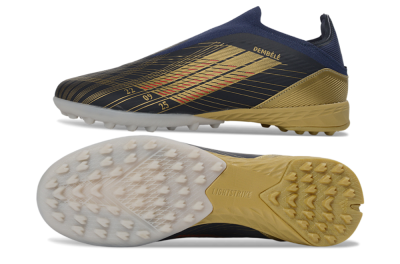 Unisex Dembélé x Adidas F50 Elite Laceless TF Artificial Turf Low-Tops Football Shoes - Navy/Gold/Red