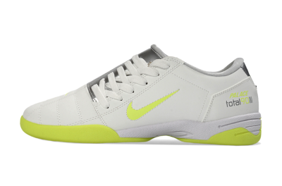 Men's Nike Total 90 III IC Indoor & Futsal Low-Tops Football Shoes - White/Neon Yellow/Metallic Silver