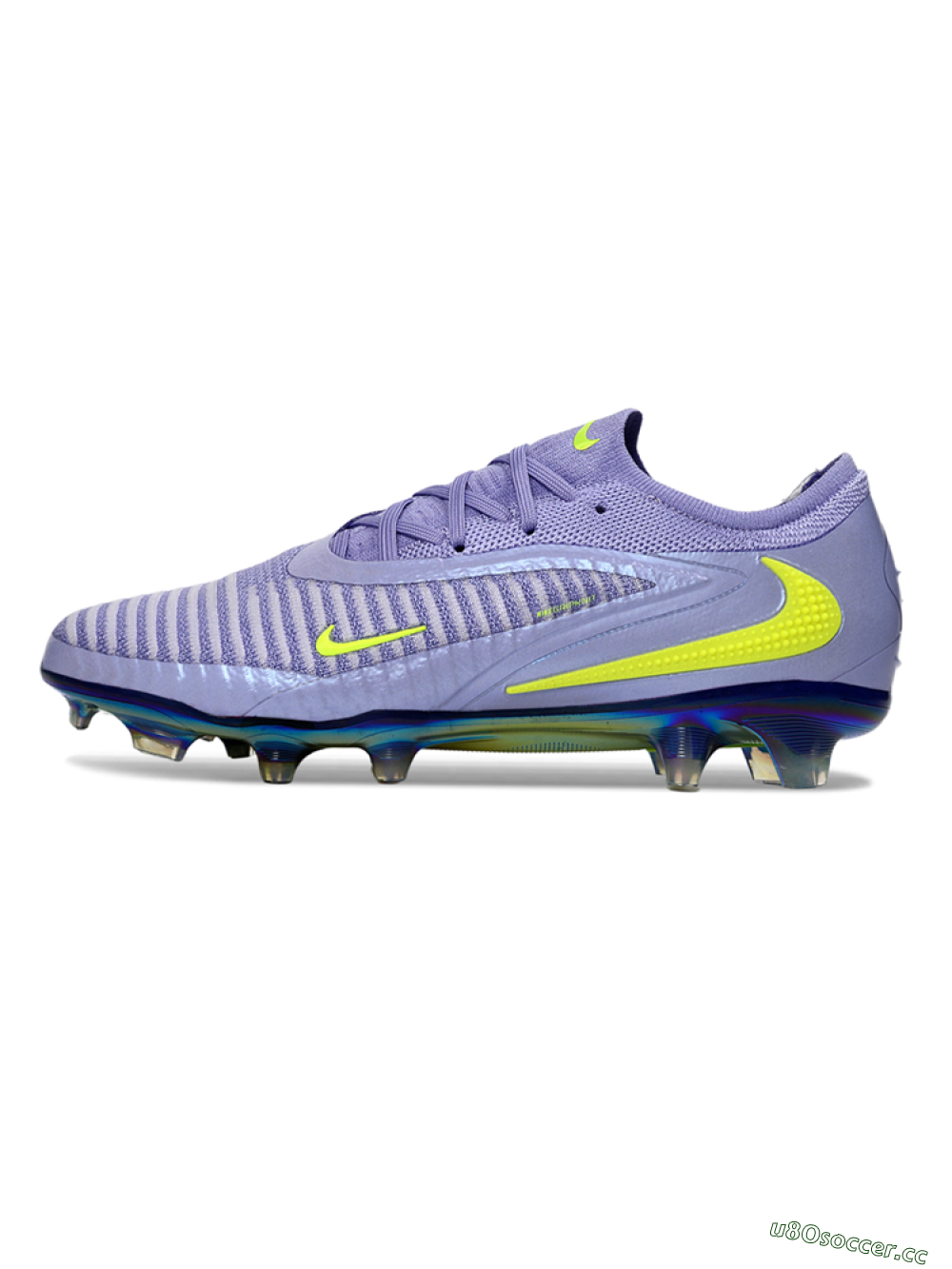 Unisex Nike Phantom 6 Elite Low FG Firm Ground Low-Tops Football Boots - Purple/Neon Lime/Silver 0