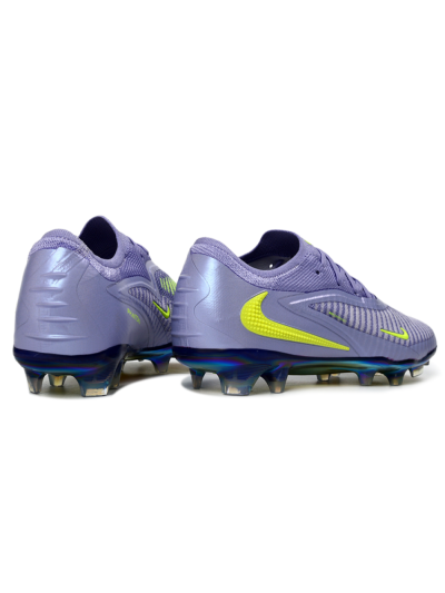 Unisex Nike Phantom 6 Elite Low FG Firm Ground Low-Tops Football Boots - Purple/Neon Lime/Silver