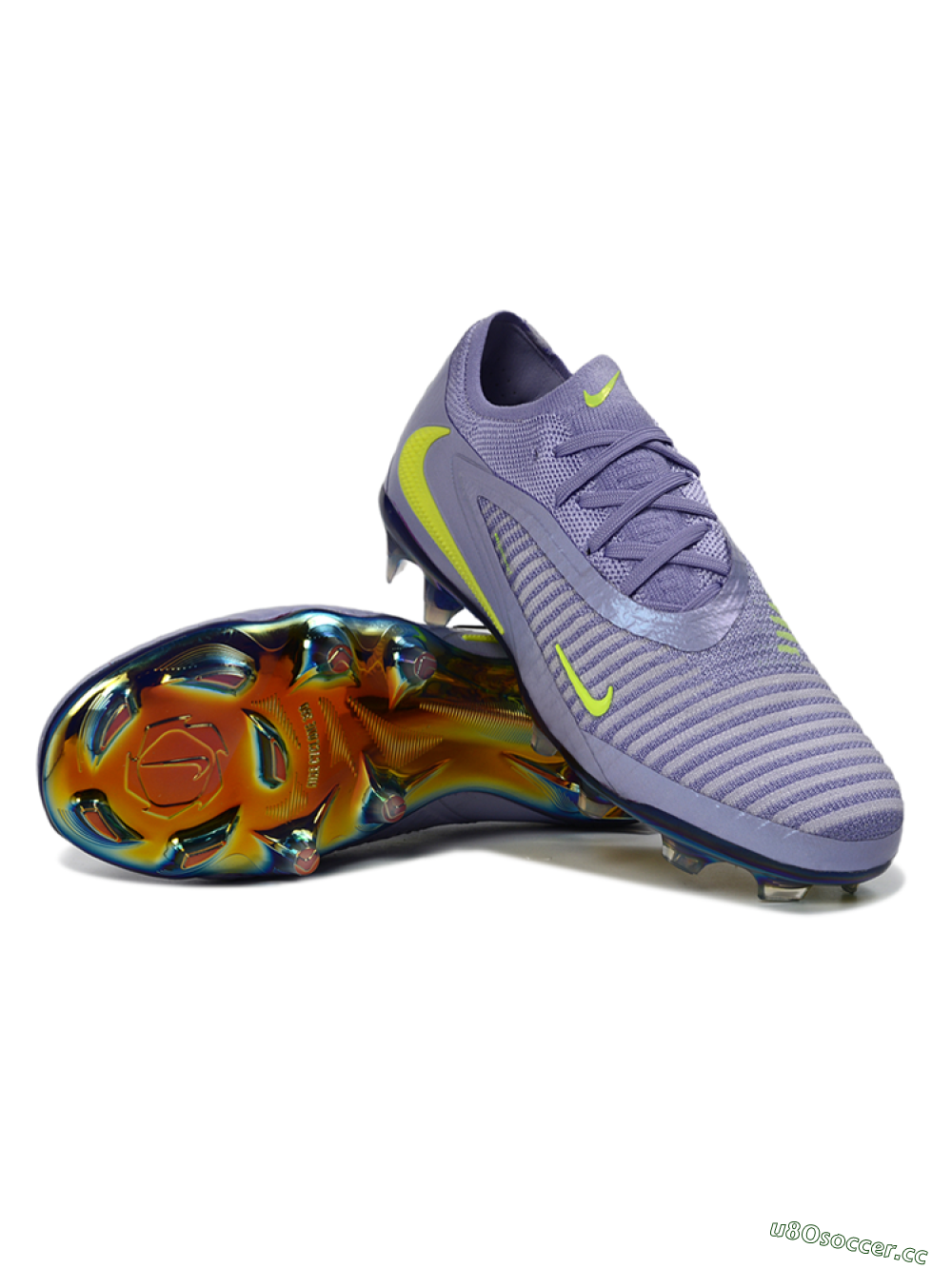 Unisex Nike Phantom 6 Elite Low FG Firm Ground Low-Tops Football Boots - Purple/Neon Lime/Silver 3