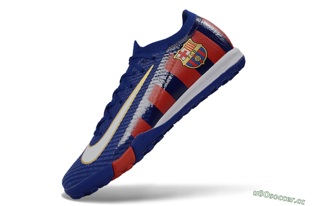 Unisex Nike Air Zoom Mercurial Vapor 16 Elite TF Artificial Turf Low-Tops Football Shoes - Blue/Crimson Red/Night Sky 5