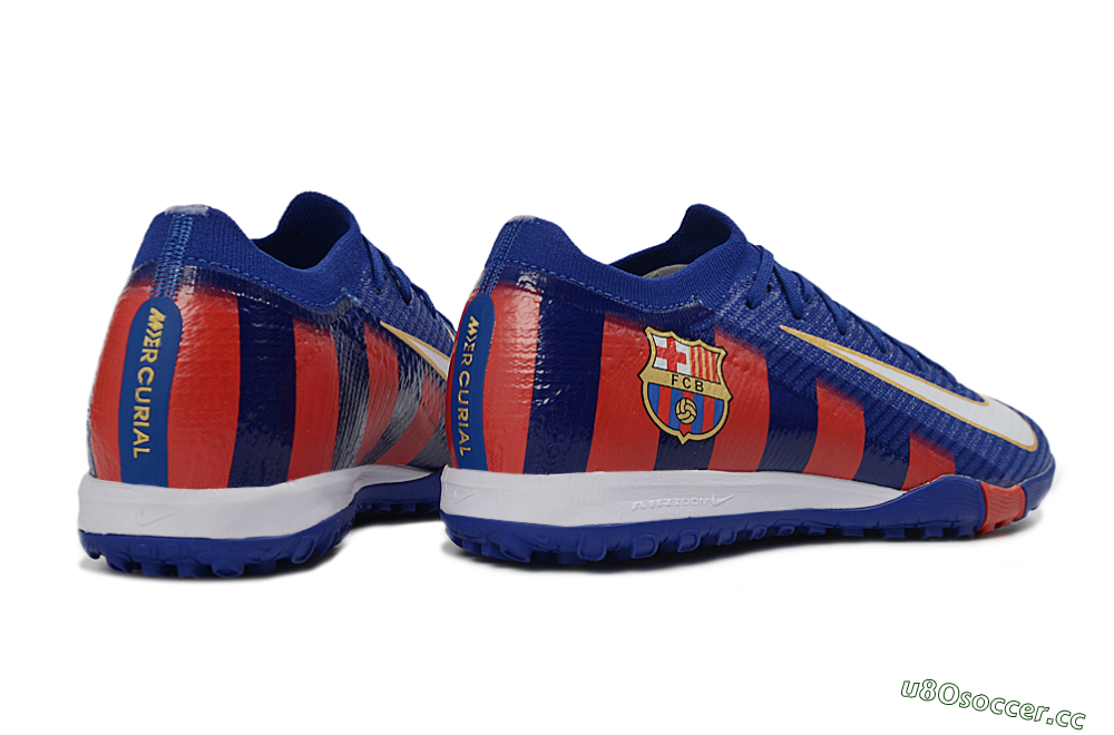 Unisex Nike Air Zoom Mercurial Vapor 16 Elite TF Artificial Turf Low-Tops Football Shoes - Blue/Crimson Red/Night Sky 6