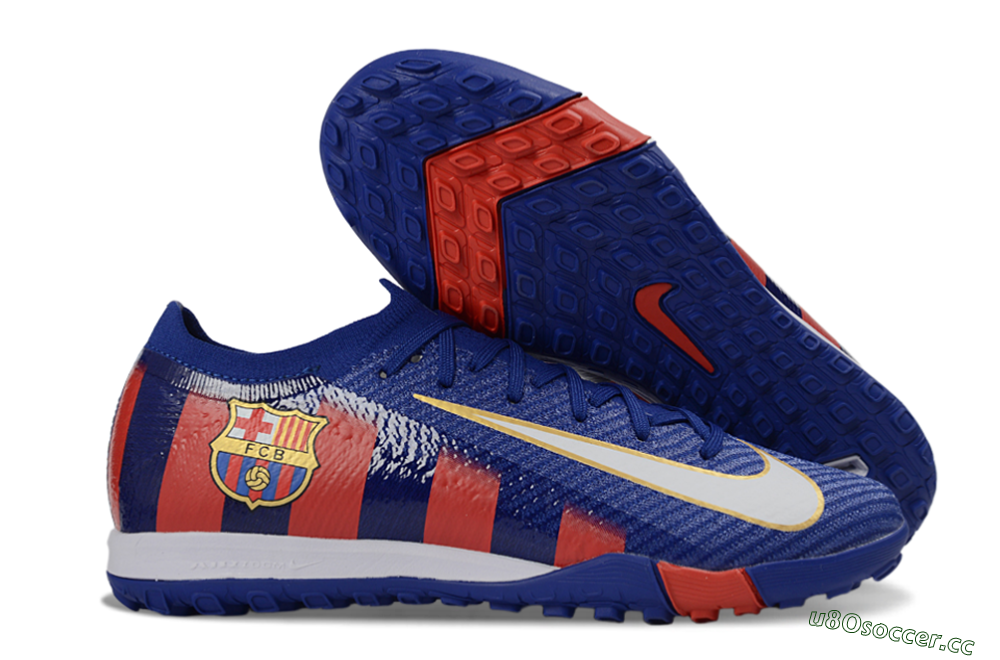 Unisex Nike Air Zoom Mercurial Vapor 16 Elite TF Artificial Turf Low-Tops Football Shoes - Blue/Crimson Red/Night Sky 2