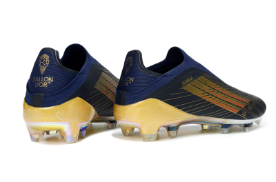 Unisex Dembélé x Adidas F50 Elite Laceless FG Firm Ground Low-Tops Football Boots - Navy/Gold/Red