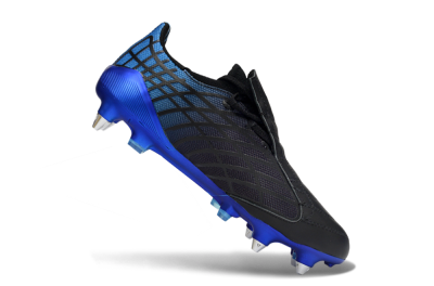 Unisex Adidas F50 Spider Elite SG Soft Ground Low-Tops Football Boots - Black/Electric Blue/Graphite