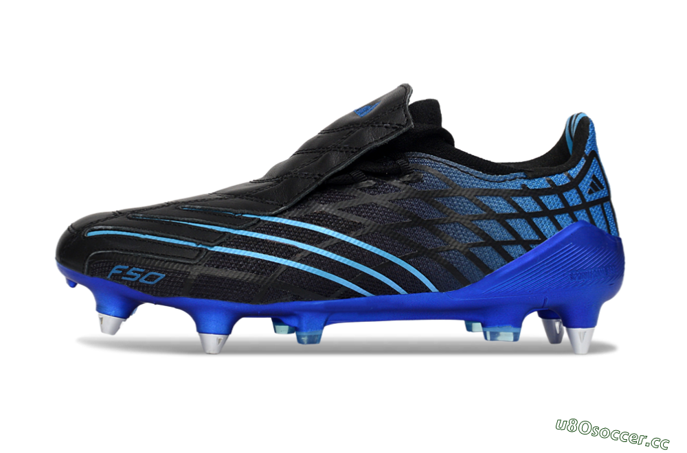 Unisex Adidas F50 Spider Elite SG Soft Ground Low-Tops Football Boots - Black/Electric Blue/Graphite 0