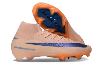 Unisex Nike Air Zoom Mercurial Superfly 10 Elite FG Firm Ground High-Tops Football Boots - Peach/Coral Breeze/Deep Ocean