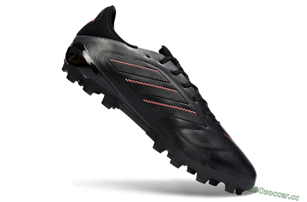 Men's Adidas Copa Pure 3 FG Firm Ground Low-Tops Football Boots - Black/Crimson Red/Graphite Gray 4