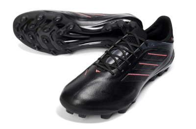 Men's Adidas Copa Pure 3 FG Firm Ground Low-Tops Football Boots - Black/Crimson Red/Graphite Gray