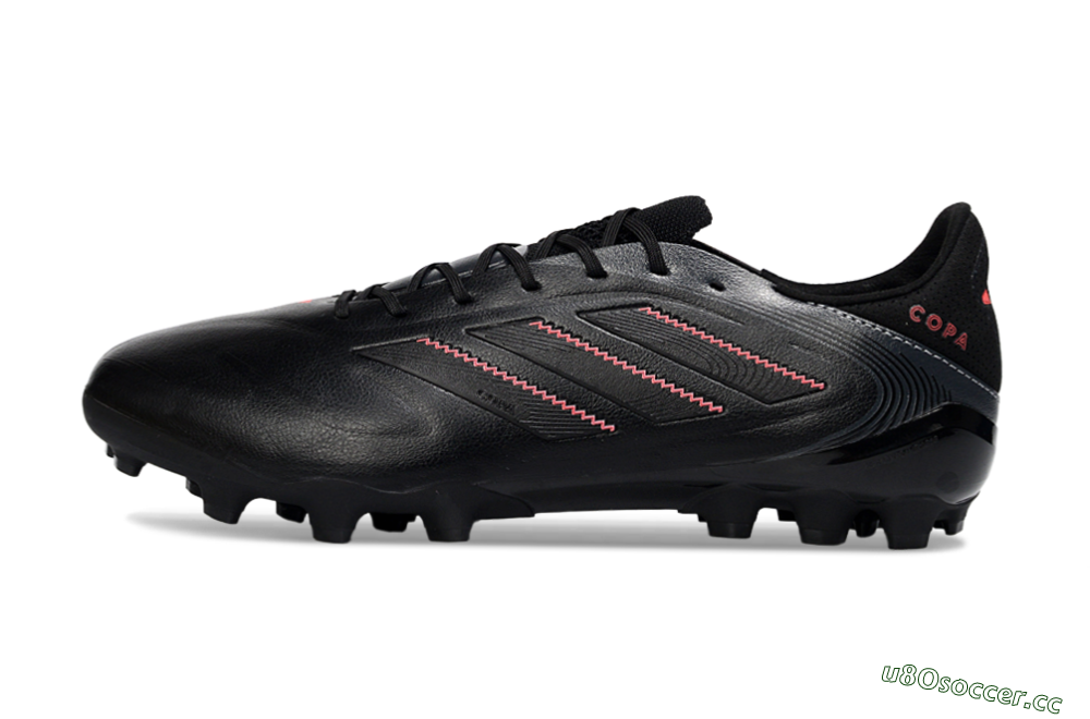 Men's Adidas Copa Pure 3 FG Firm Ground Low-Tops Football Boots - Black/Crimson Red/Graphite Gray 0