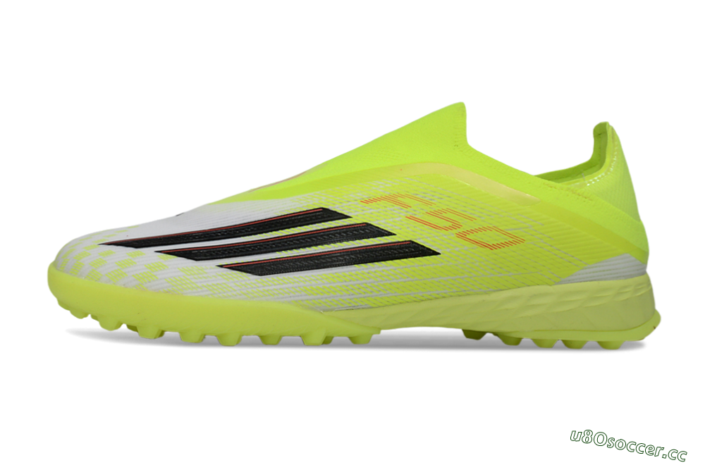 Men's Adidas F50 Pro Laceless TF Artificial Turf Low-Tops Football Shoes - Yellow/Electric Yellow/Grey Black 0