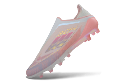 Men's Adidas F50 304 Elite Laceless AG Artificial Grass Low-Tops Football Boots - Pink/Coral Pink/Soft Lilac