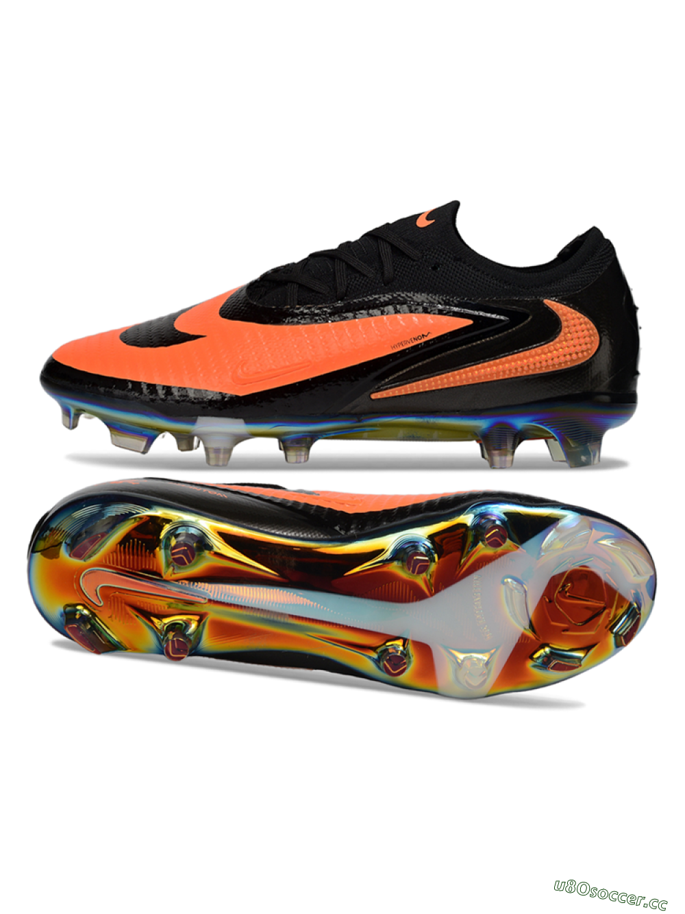 Unisex Nike Phantom 6 Elite Low FG Firm Ground Low-Tops Football Boots - Orange/Electric Orange/Black 1