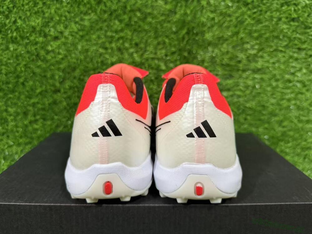 Unisex Adidas Predator 26 Elite Fold-Over Tongue TF Artificial Turf Low-Tops Football Shoes - Red/Coral Surge/Black Shadow