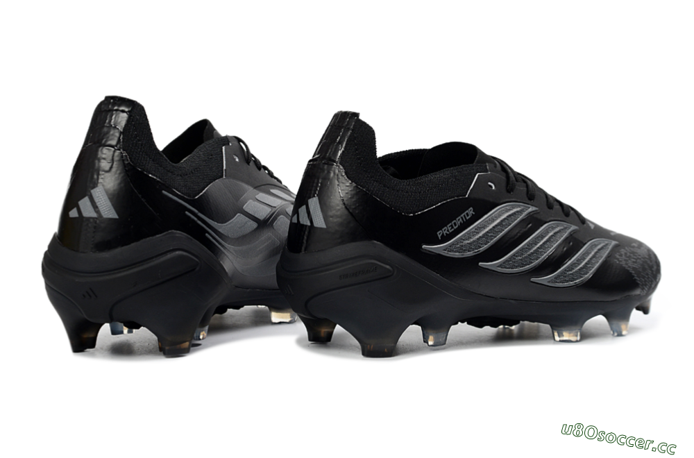 Unisex Adidas Predator 26 Elite FG Firm Ground Low-Tops Football Boots - Black/Graphite Grey/Dark Shadow 7