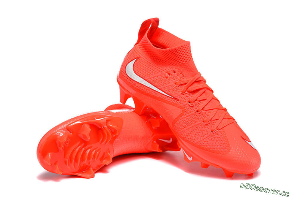 Men's Nike Magista Obra FG Firm Ground High-Tops Football Boots - Red/Flame Red/Highlighter Red 4