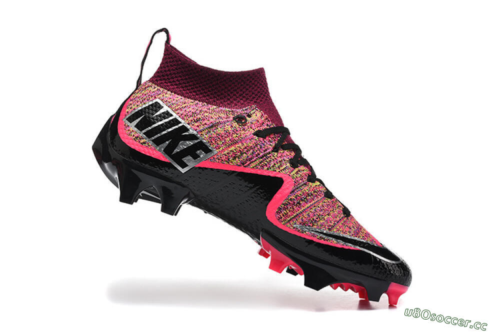 Men's Nike Magista Obra FG Firm Ground High-Tops Football Boots - Black/Bright Pink/Crimson Red 7