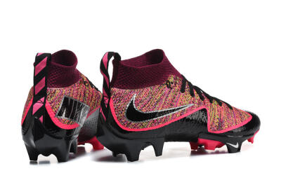 Men's Nike Magista Obra FG Firm Ground High-Tops Football Boots - Black/Bright Pink/Crimson Red
