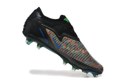 Unisex Nike Phantom 6 Elite High FG Firm Ground High-Tops Football Boots - Black/Electric Green/Red Blaze