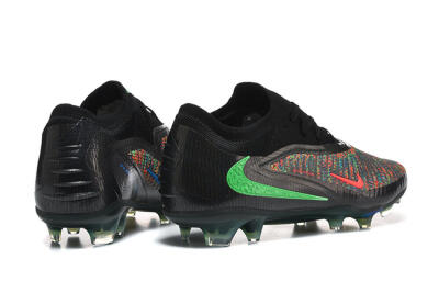 Unisex Nike Phantom 6 Elite High FG Firm Ground High-Tops Football Boots - Black/Electric Green/Red Blaze