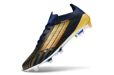 Unisex Dembélé x Adidas F50 Elite FG Firm Ground Low-Tops Football Boots - Navy/Gold Rush/Shimmering Ocean