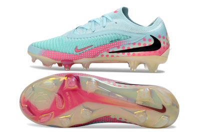 Unisex Nike Phantom 6 Elite Low FG Firm Ground Low-Tops Football Boots - Aqua/Coral Pink/Soft Mint