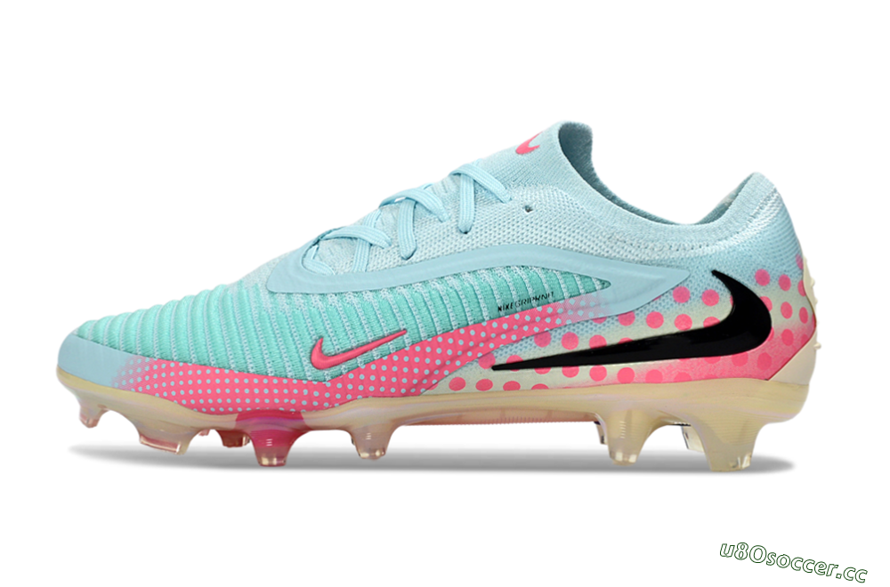 Unisex Nike Phantom 6 Elite Low FG Firm Ground Low-Tops Football Boots - Aqua/Coral Pink/Soft Mint 0