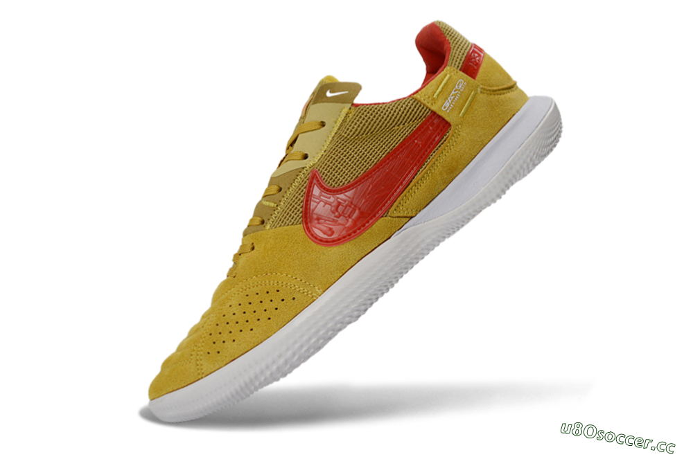 Unisex Nike Street Gato IC Indoor & Futsal Low-Tops Football Shoes - Yellow/Solar Yellow/Crimson Red 5