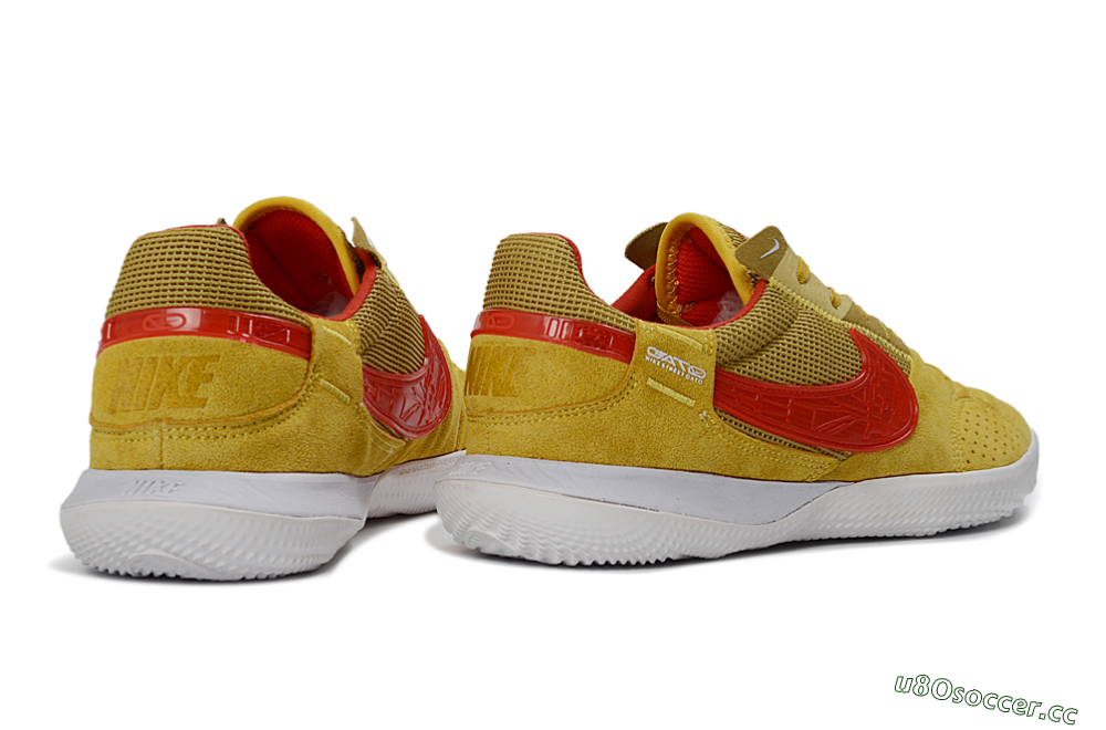 Unisex Nike Street Gato IC Indoor & Futsal Low-Tops Football Shoes - Yellow/Solar Yellow/Crimson Red 6