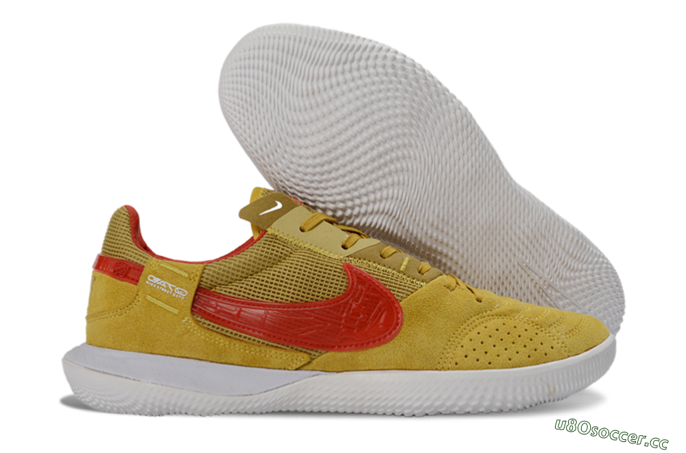 Unisex Nike Street Gato IC Indoor & Futsal Low-Tops Football Shoes - Yellow/Solar Yellow/Crimson Red 2