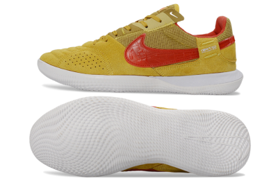 Unisex Nike Street Gato IC Indoor & Futsal Low-Tops Football Shoes - Yellow/Solar Yellow/Crimson Red