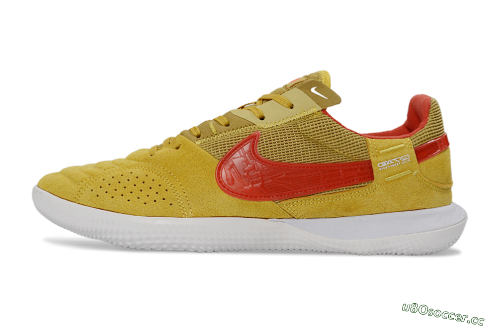 Unisex Nike Street Gato IC Indoor & Futsal Low-Tops Football Shoes - Yellow/Solar Yellow/Crimson Red 0