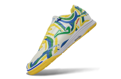 Men's Joma Top Flex IC Indoor & Futsal Low-Tops Football Shoes - Yellow/Vibrant Green/Blue Wave