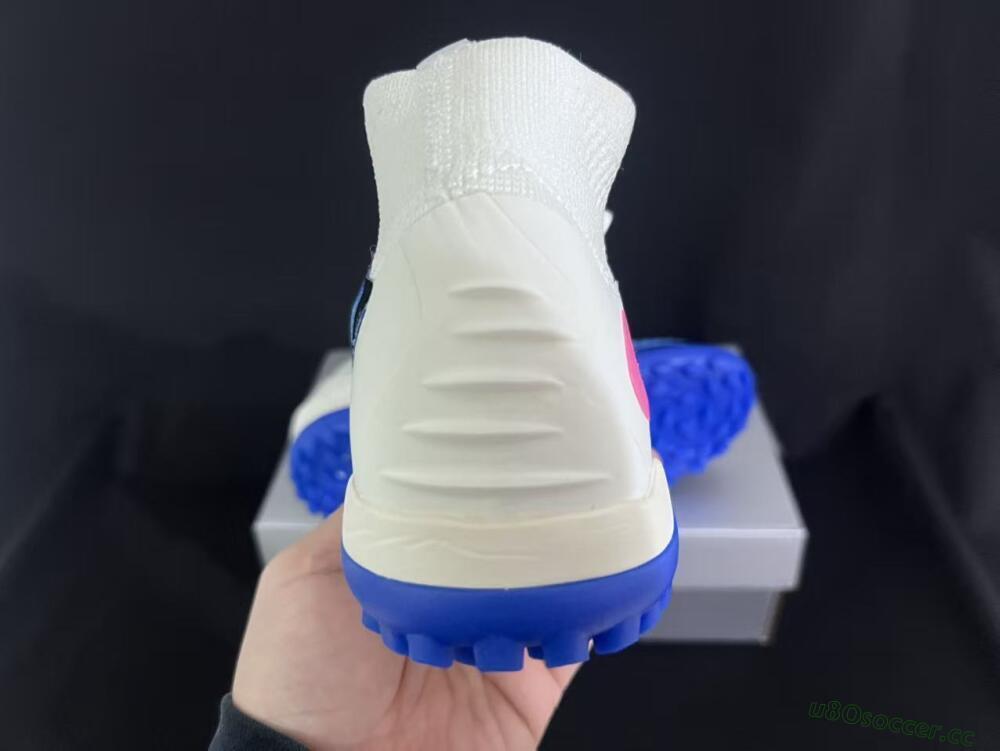 Unisex Nike Phantom 6 Elite High TF Artificial Turf High-Tops Football Shoes - Blue/Electric Blue/Fuchsia Pink