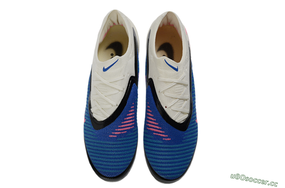 Unisex Nike Phantom 6 Elite Low TF Artificial Turf Low-Tops Football Shoes - Blue/Electric Blue/Soft Pink 4