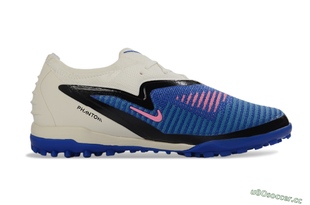 Unisex Nike Phantom 6 Elite Low TF Artificial Turf Low-Tops Football Shoes - Blue/Electric Blue/Soft Pink 7